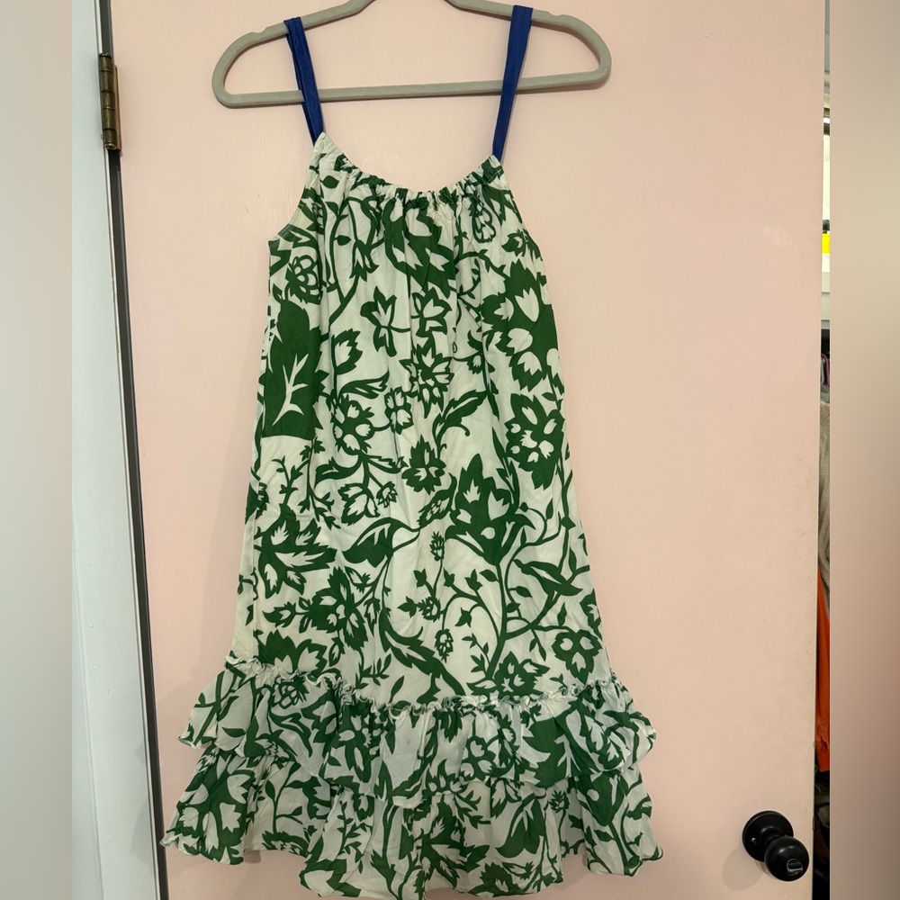 GAP Green and White Floral Mini Dress